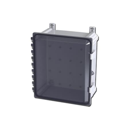 Saginaw Control & Engineering Quick Release Padlock Hasp Electrical Enclosures, 15.40 in H, 7.86 in D, 14.68 in W, Polycarbonate SCE-1412PCW